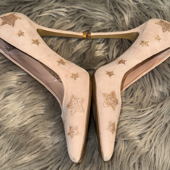EUC Betsey Johnson Pryce Dress Pumps Stars Blush Light Pink Stiletto Size 7.5 - Picture 5 of 14